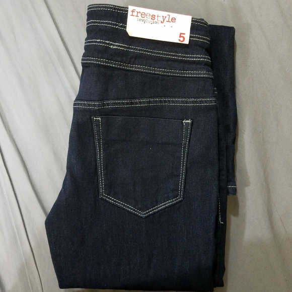 Freestyle jeans revolution jeans flare boot jeans blue women's size 5 NEW - Picture 10 of 10
